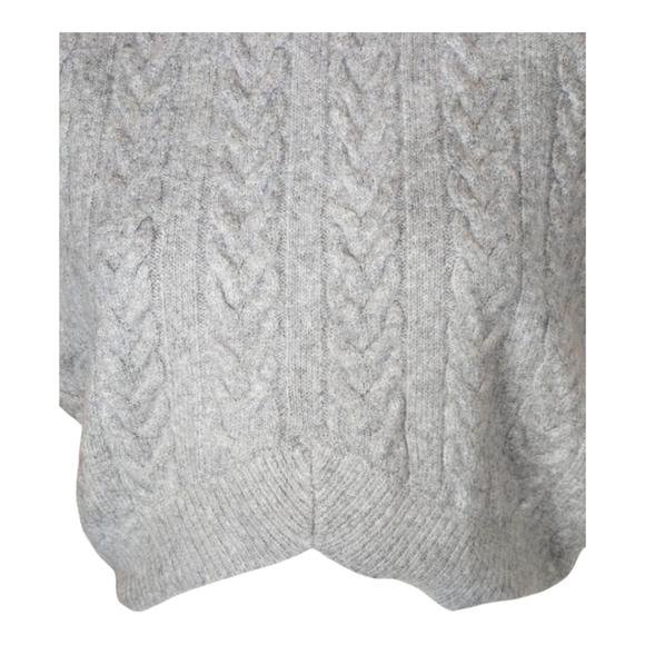 Versona Gray Cable Knit Sleeveless Turtleneck Sweater Vest Small Preppy - Picture 5 of 7
